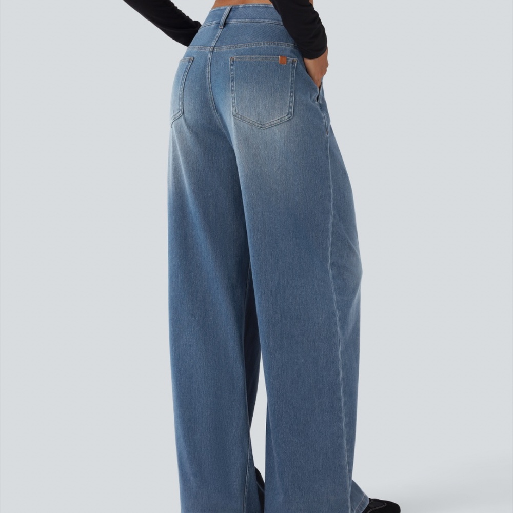 Halara Flex Mid-Rise Wide Leg Jeans Size Small/Regular inseam - Picture 2 of 4
